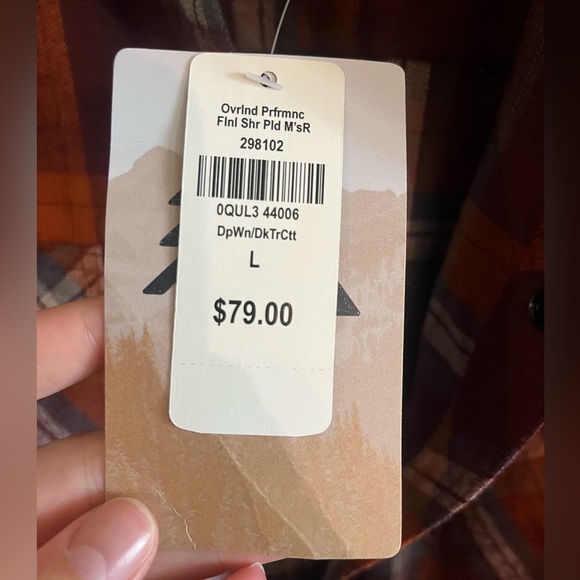 L.L. Bean Men's Plaid Flannel Overland Performance Shirt | Size Large NWT - Picture 3 of 9